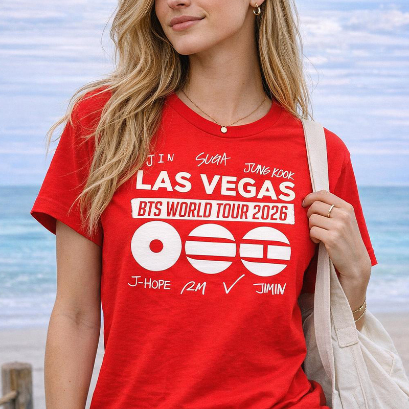 Personalized BTS World Tour 2026 T-Shirt Custom Concert City Checklist K-Pop Tee for ARMY