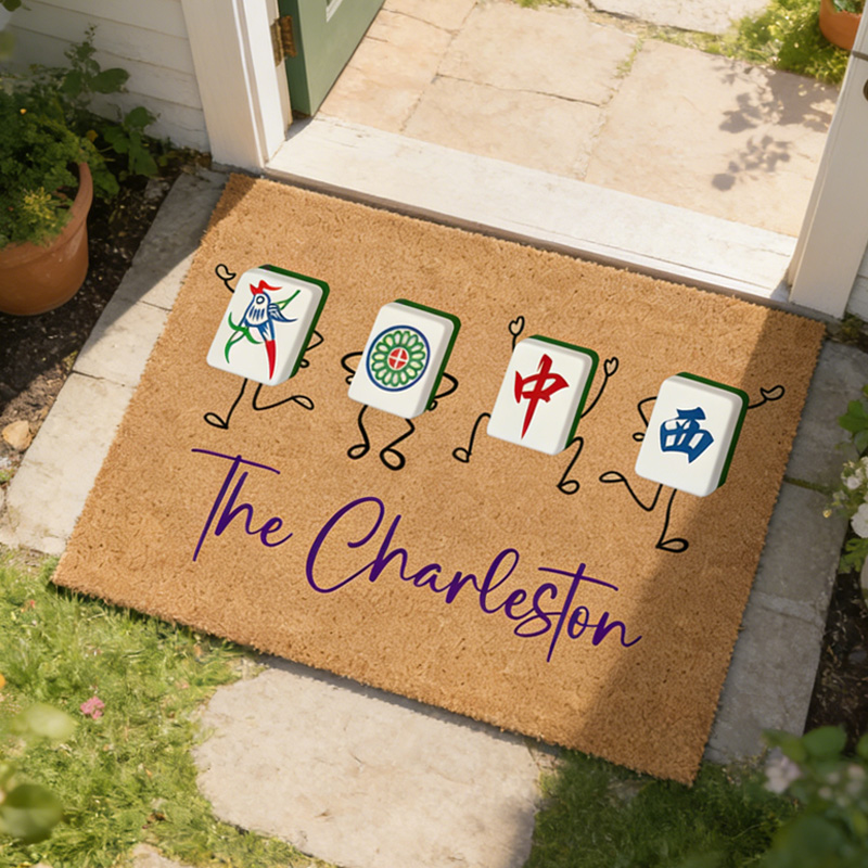 Mahjong Charleston Mahjong Tiles Mahj House Decor Mahjong Outdoor Mat Housewarming Gift Mahjong Lover Player Gamer Gift
