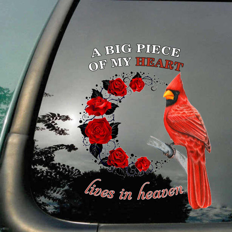 Personalized A Big Piece of My Heart Decal Lives in Heaven Memorial Decal  Loss of Loved One Car Decal