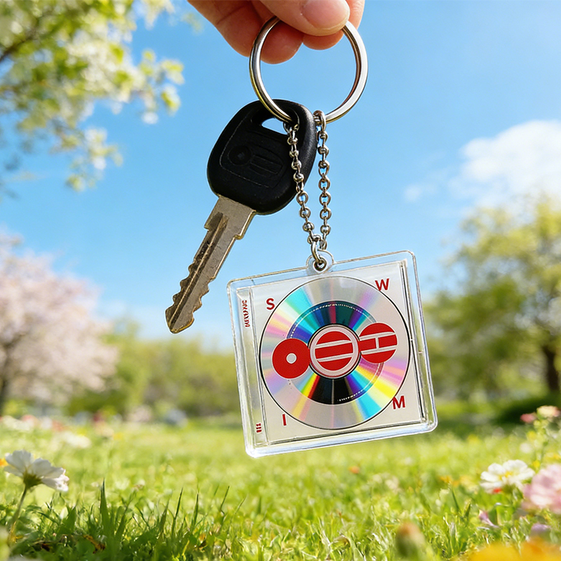 Personalized K-pop Mini CD Album Keychain 2026 World Tour Keyring for Army