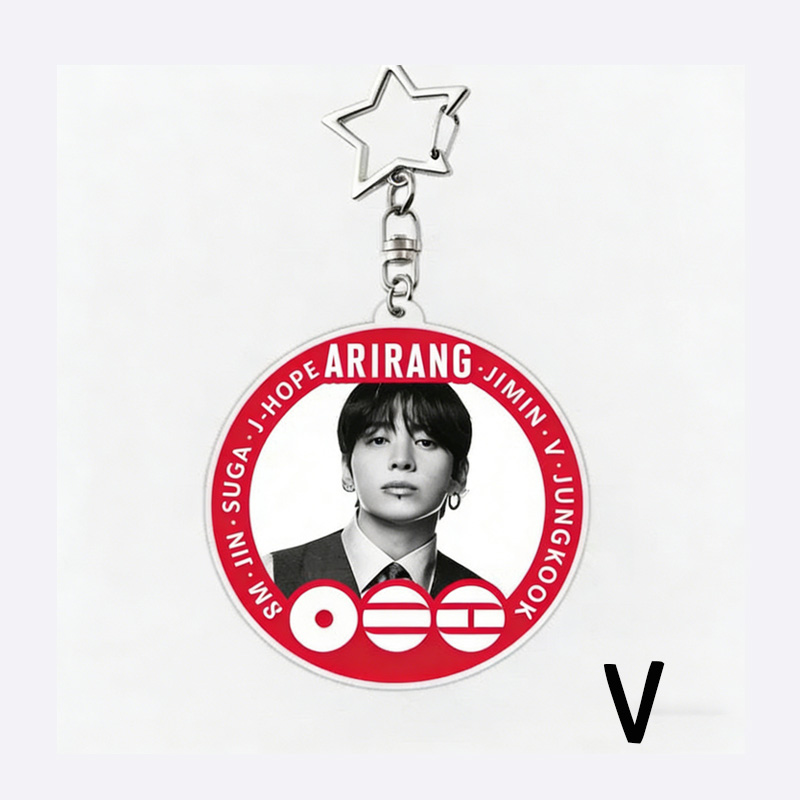 Kpop World Acrylic Logo Pendant Cute Travel Bag Charm Creative Gift for Kpop Lovers Unique Accessory Kpop Fans Keychain