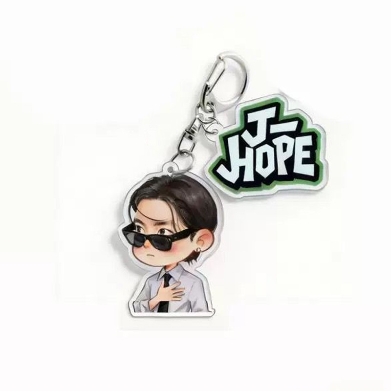 Kpop Cartoon Acrylic Keychain Logo Pendant Cute Travel Bag Charm Creative Gift for Music Lovers Unique Accessory Kpop Fans Keychain