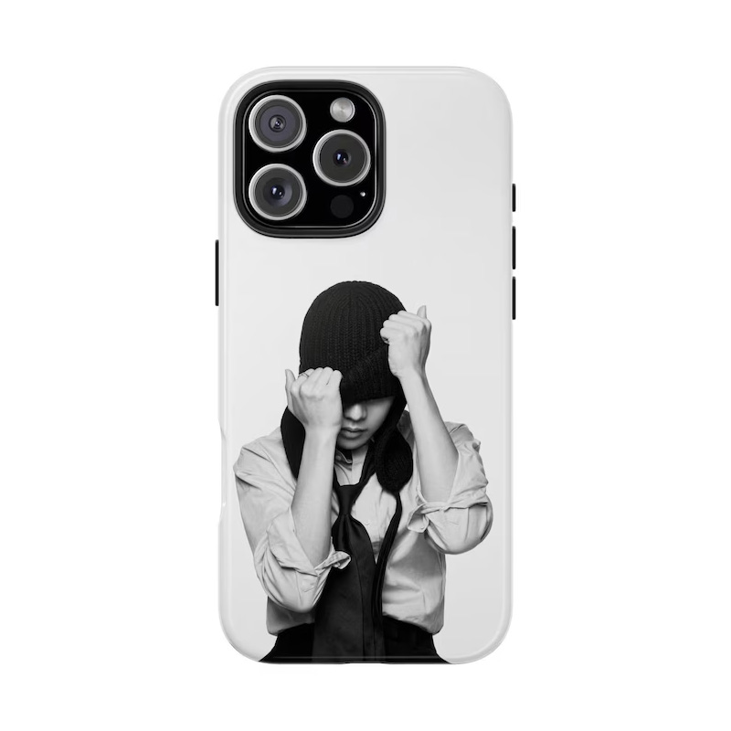 Vintage Kpop World iPhone Case Retro Black & White Aesthetic Case Album Fan Gift