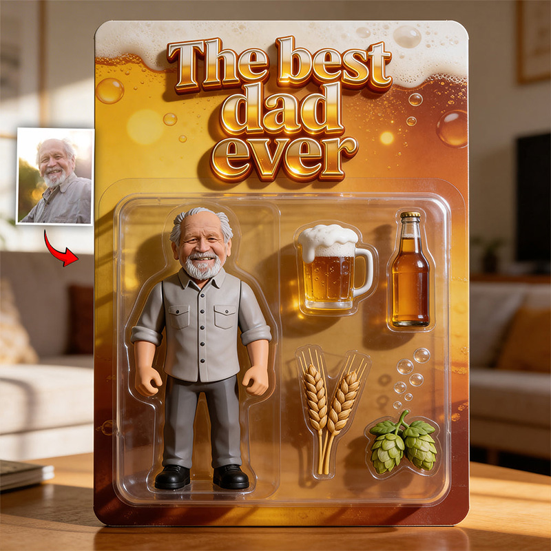 Personalized Father Custom Shaped Acrylic Plaque Father Gift Idea Beer Lover Gift