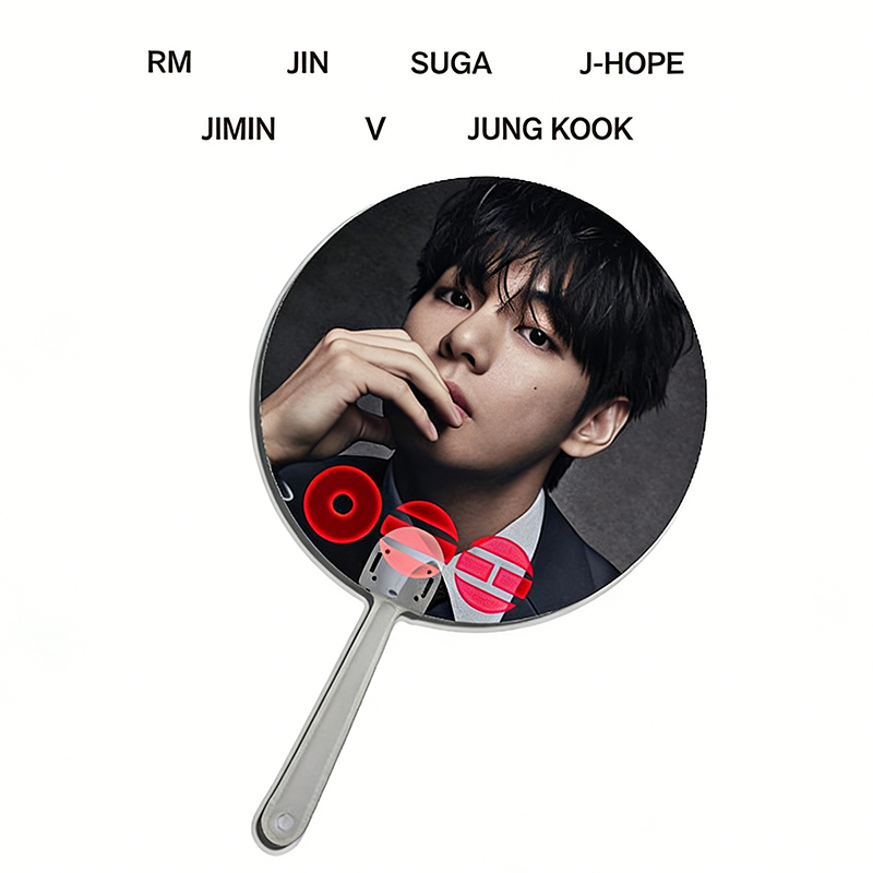 Personalized K-Pop Group Member Image Hand Fan, Custom Portable Fan for Concert and Fan Meeting