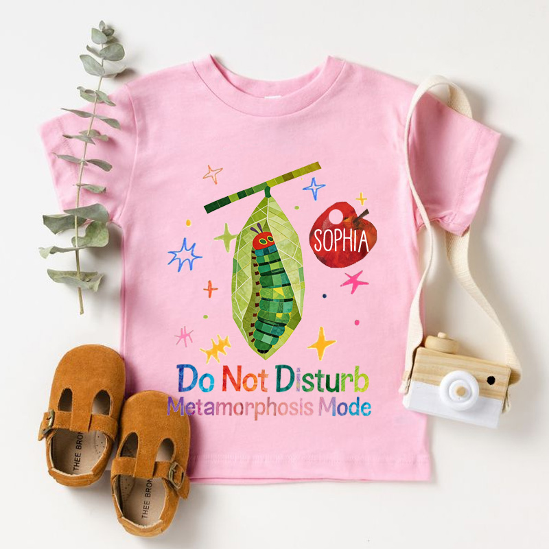 Kids Caterpillar to Butterfly Metamorphosis T Shirt Cute Life Cycle Graphic Tee for Boys Girls Elementary School Graduation Gift