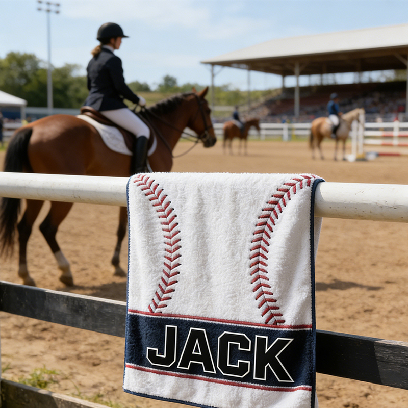 Personalized Baseball Towel with Custom Name for Baseball Enthusiasts