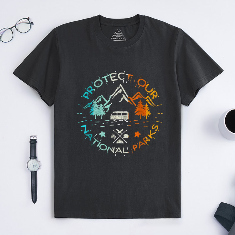 Personalized Protect Our National Parks T-Shirt Camping Hiking T-Shirt Gift for Outdoor Camping Adventure