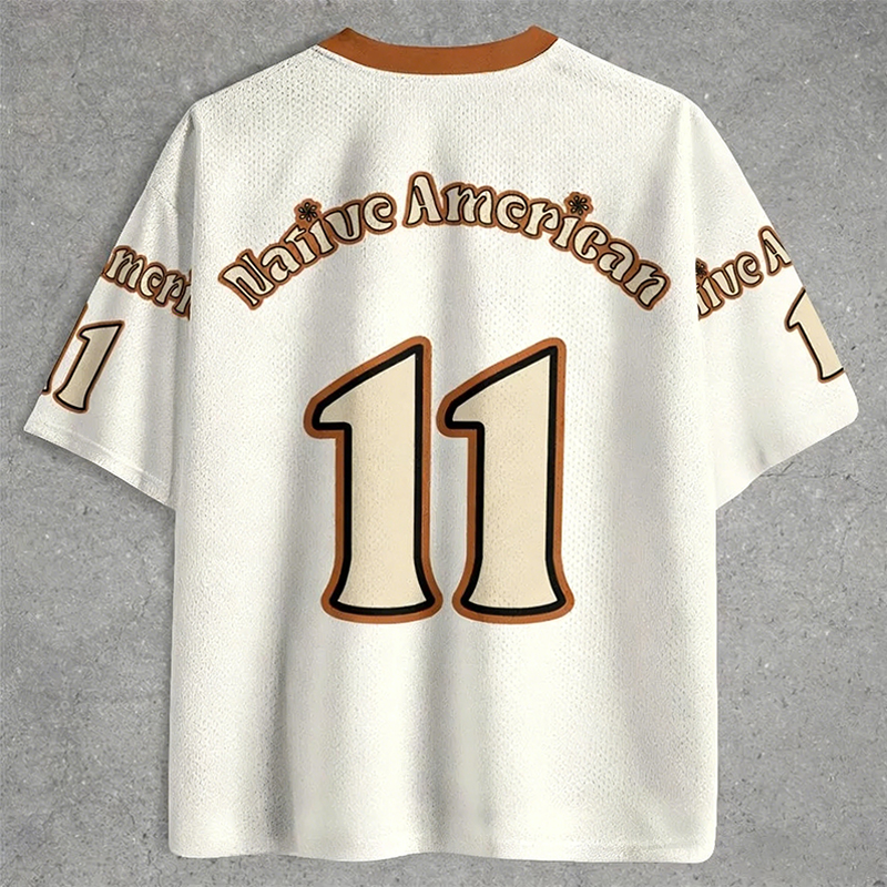 Personalized Sport-Themed Native American-Inspired Jersey with Custom Number for Sport Fans