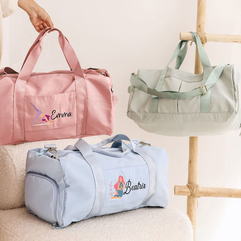 Personalized Yoga Duffle Bag Custom Meditation Bag Gym Bag Gift for Athlete Mothers Gift for Yoga Lovers