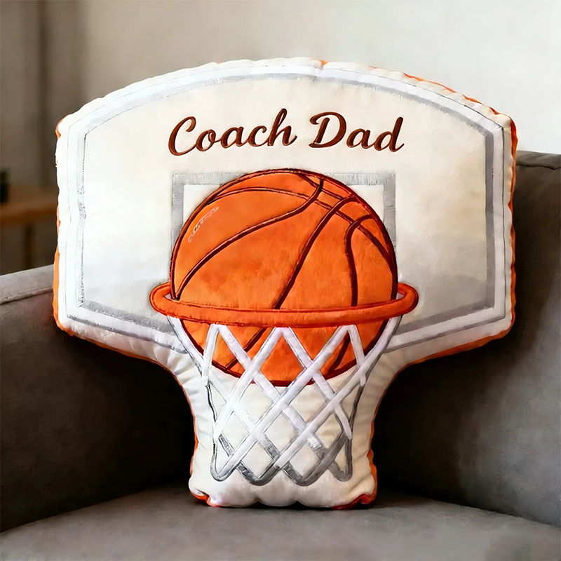 Personalized Graphic3DPrint Basketball Hoop Pillow with Custom Text for Basketball Lovers