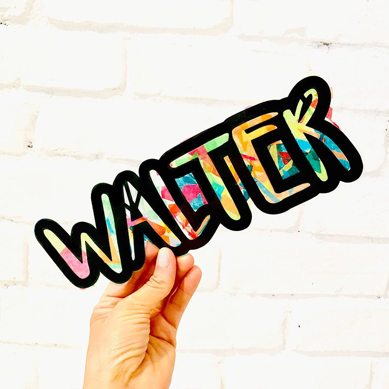 Personalized Name Suncatcher Craft Kit and making arts for Kids Custom DIY Art Set Perfect Birthday Gift or School Activity