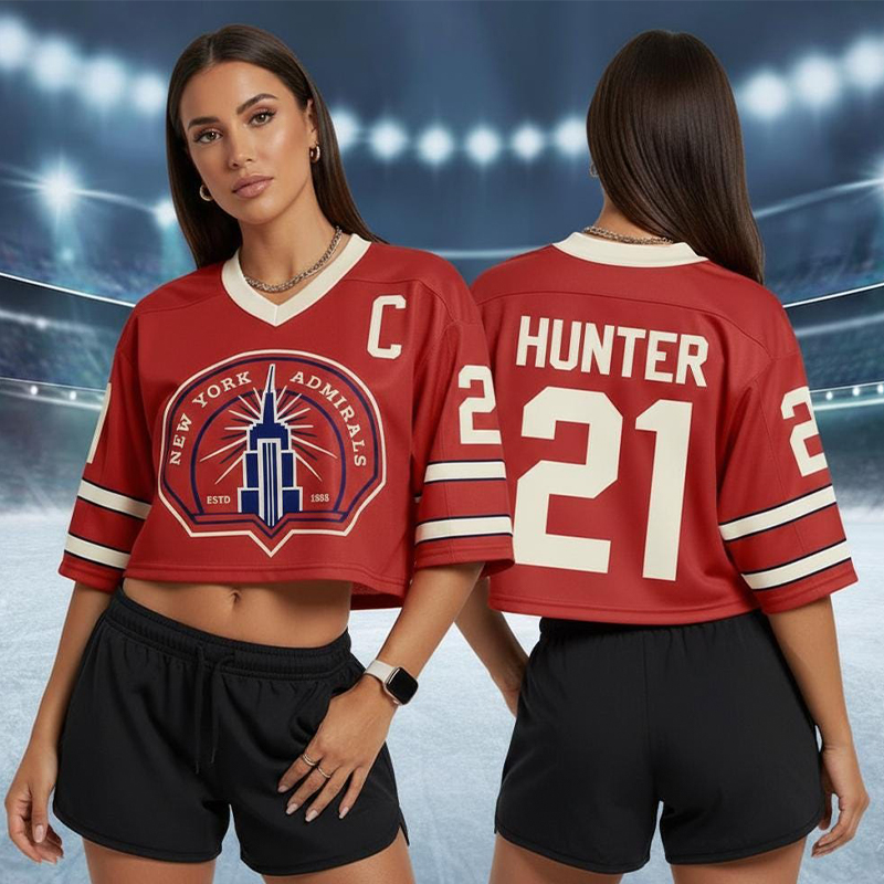 Personalized HR Style Hockey Women's Crop Jersey for Sports Fans 