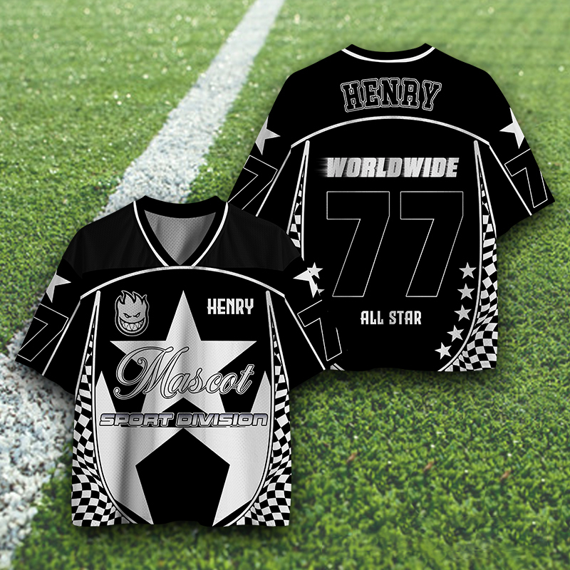 Personalized All Star Sports Jersey with Customizable Name and Number 