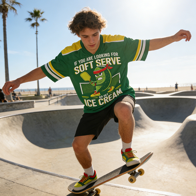 Personalized Pickleball Soft Serve Mesh Jersey Custom Name & Number for Pickleball Enthusiasts