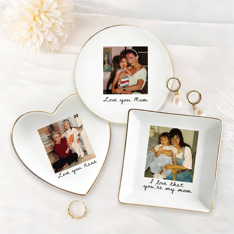 Personalized Photo Ring Dish Personalized Portrait Ceramic with Picture Birthday Gift