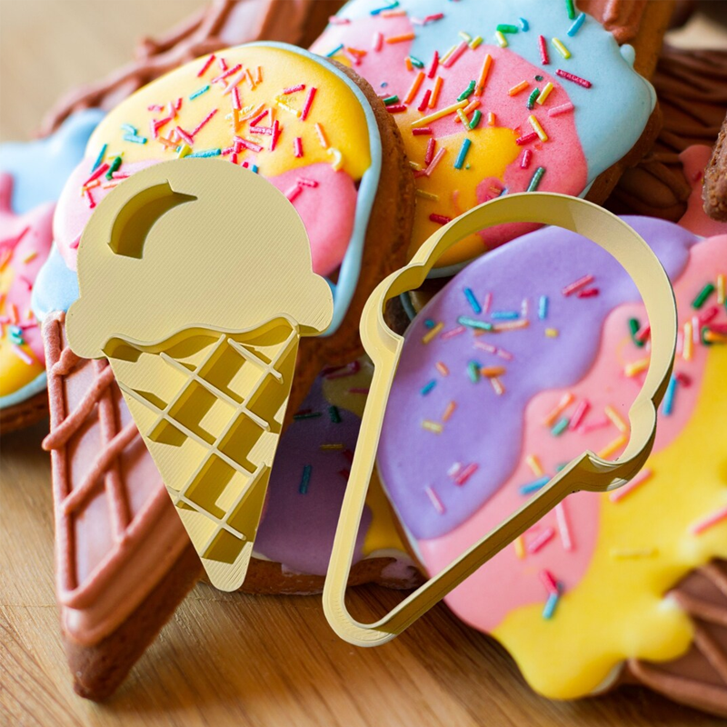 Cartoon Ice Cream Cone Cookie Cutter Children Biscuit Birthday Gifts for Kids