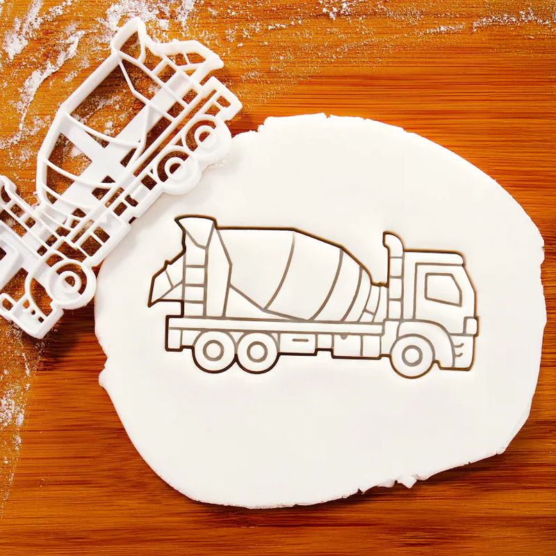Cartoon Cement Mixer Cookie Cutter Children Biscuit Birthday Gifts for Kids Birthday Party Gifts