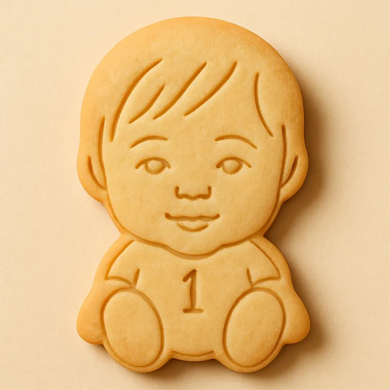 Personalized Portrait Cookie Cutter Custom Face Stamp Made from Photo Christmas Gingerbread Baking Gift