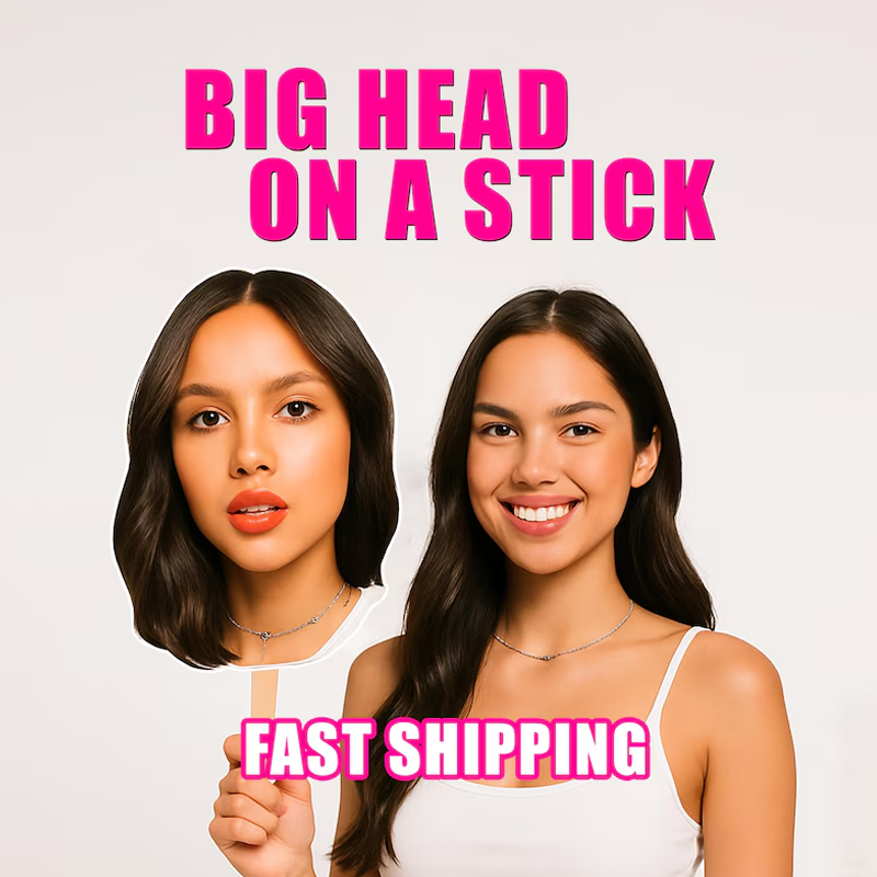 Personalized Face On A Stick Big Head Cutouts Fat Head Face Sign Birthday Photo Party Prop Graduation 