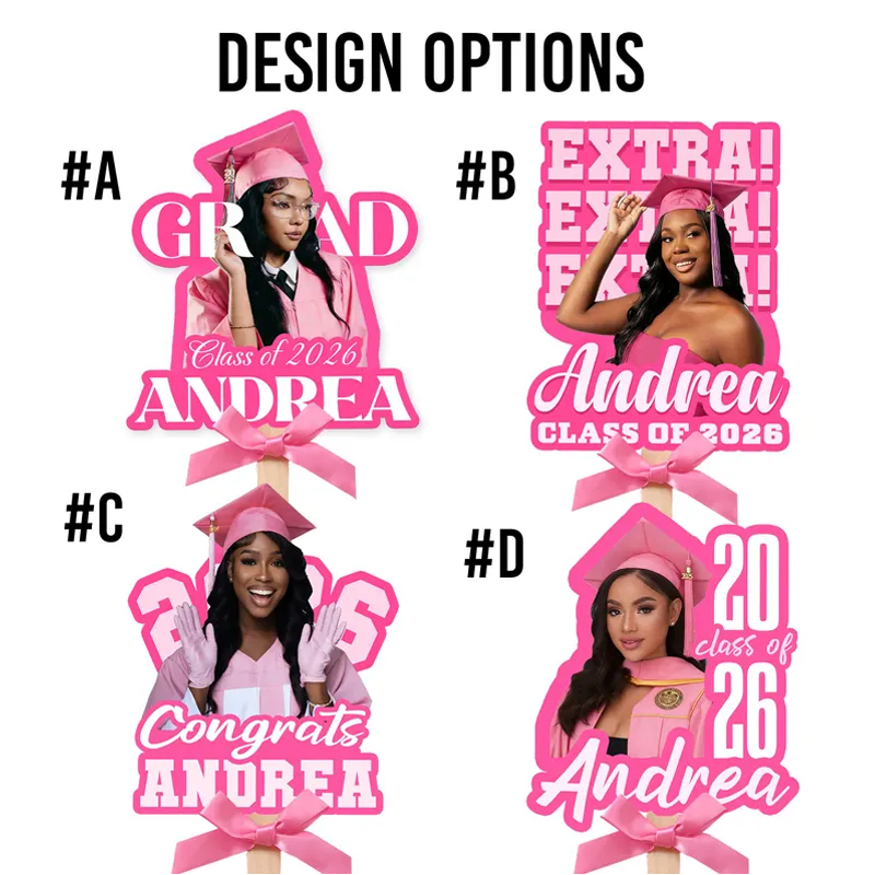 Personalized Graduation Face Fan Graduation Big Head Photo Fans Class of 2026 Head Fans Graduation Decoration