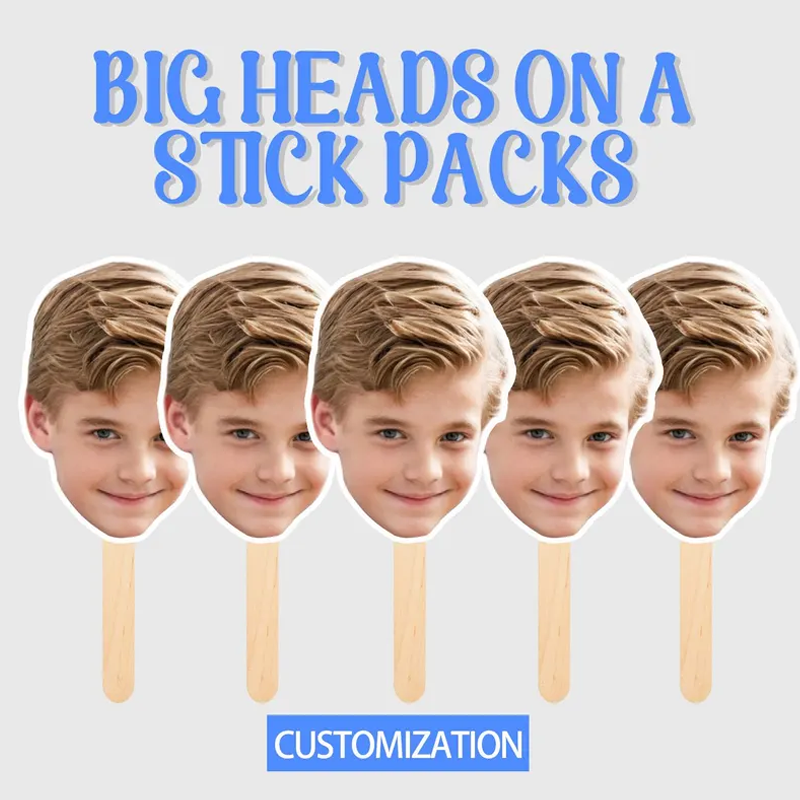 Personalized Face on a Stick Big Head Cutouts Birthday Photobooth Face on a Stick Funny Party Face Custom Birthday Face on a Stick Pet Face on a Stick