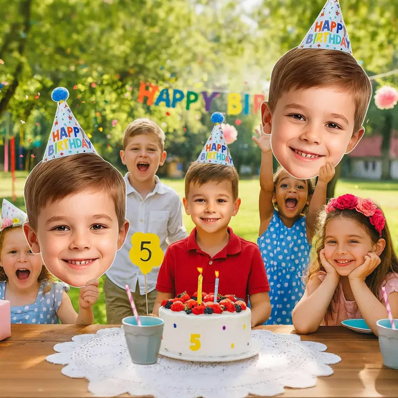 Personalized 1pc Custom Big Head on a Stick Funny Face Cutout for Wedding Birthday Party Bachelorette Waterproof Plastic Photo Prop