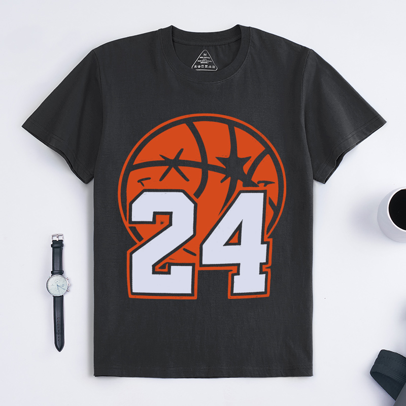 Personalized Basketball T-Shirt Basketball Smile Face with Custom Number