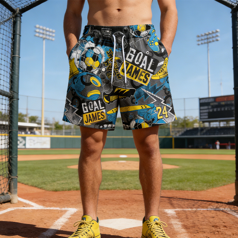 Personalized Soccer and Skate Shorts Custom Name & Number for Sports Enthusiasts