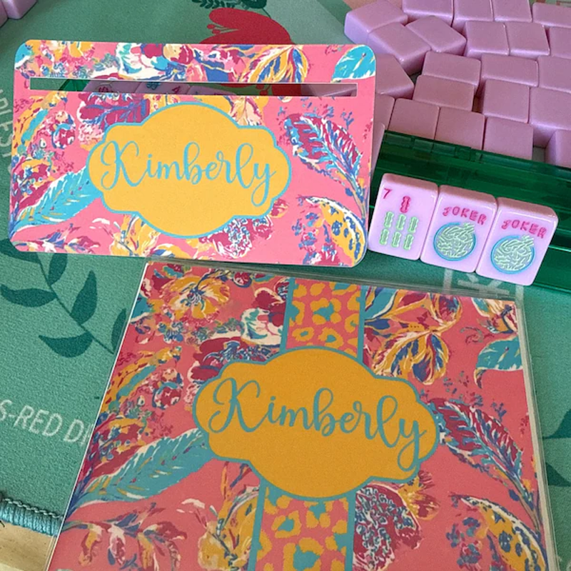 Personalized Designer Mahjong Matching Line Finder Custom Name Mahjong Accessory Gift for Players Reader