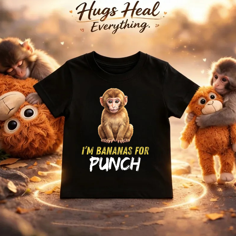 I'm Bananas For Punch Soft Cotton Comfort Gift Outfit Punch Monkey Kid T-Shirt