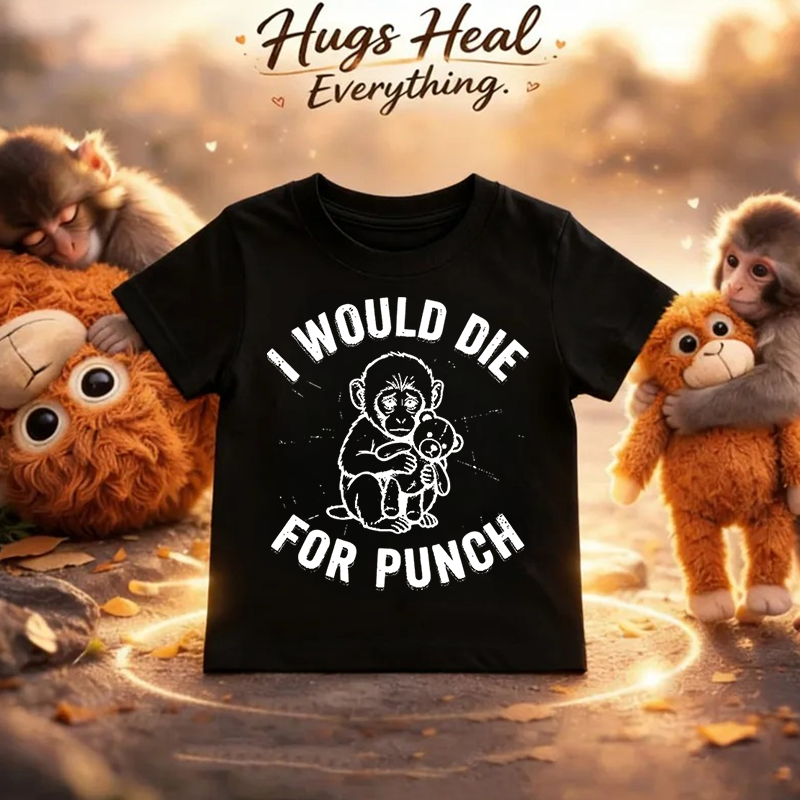 I Would Die For Punch Soft Cotton Comfort Gift Outfit Punch Monkey Kid T-Shirt