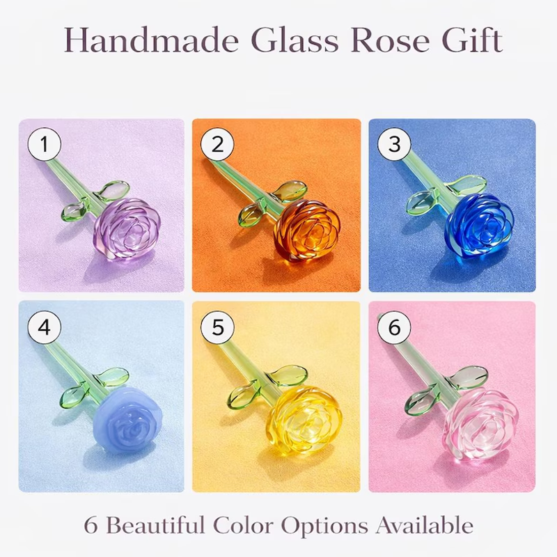 Personalized Glass Flower Bouquet for Mom Handmade Tulip & Rose Mix Mother’s Day Gift For Her Home Decor