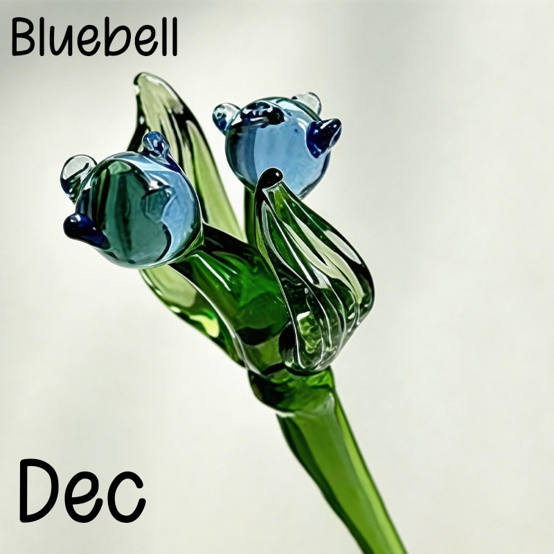 Handmade Glass Birth Month Flower Snowdrop Rose Larkspur Gift For Mom Family Birth flower Bouquet