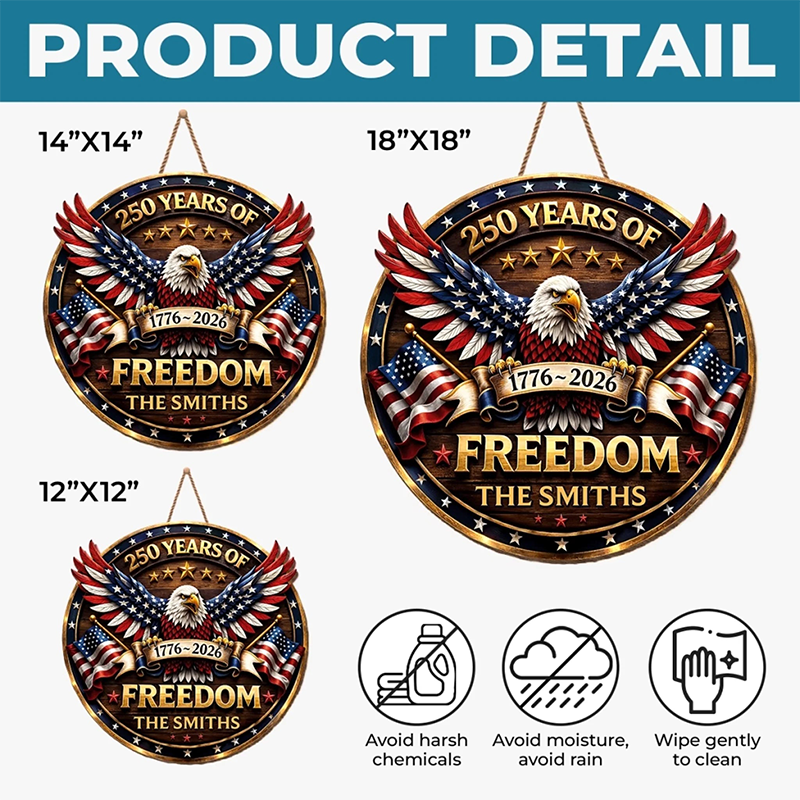 Personalized America 250th Anniversary Gifts for Mom Dad Brother Sister Kids Proud of Our Shared Stor