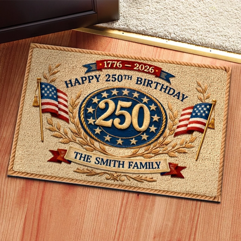 [Copy]Personalized Home Decor Decorative Mat Personalized America 250th Anniversary Gifts for Mom Dad Brother Sister Kids a Legacy of Liberty