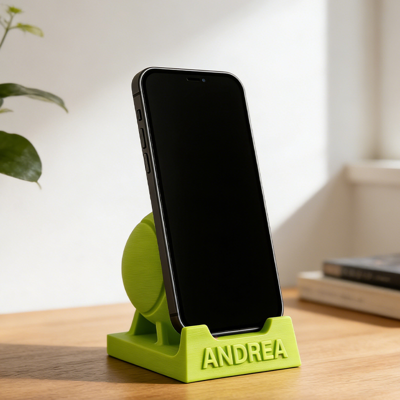 Personalized Tennis Ball 3D-Printed Phone Stand with Custom Name for Tennis Enthusiasts 