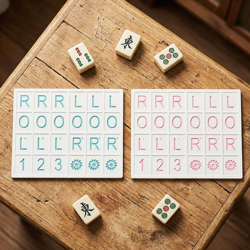 Mahjong Solo Practice Board American Mahjong Training Aid 3D Printed Board Single Player Training Customizable Colors Colors Training Aid