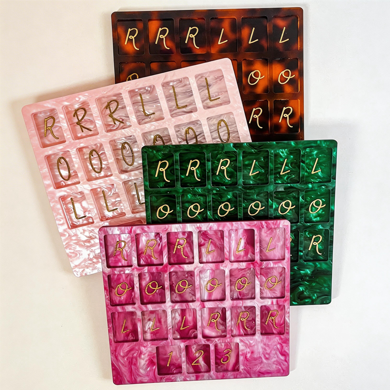 Acrylic Solo Mahjong Board Marbled Finish Pearescent Practice Tool 3D Printed Board Single Player Training Customizable Colors Colors Training Aid