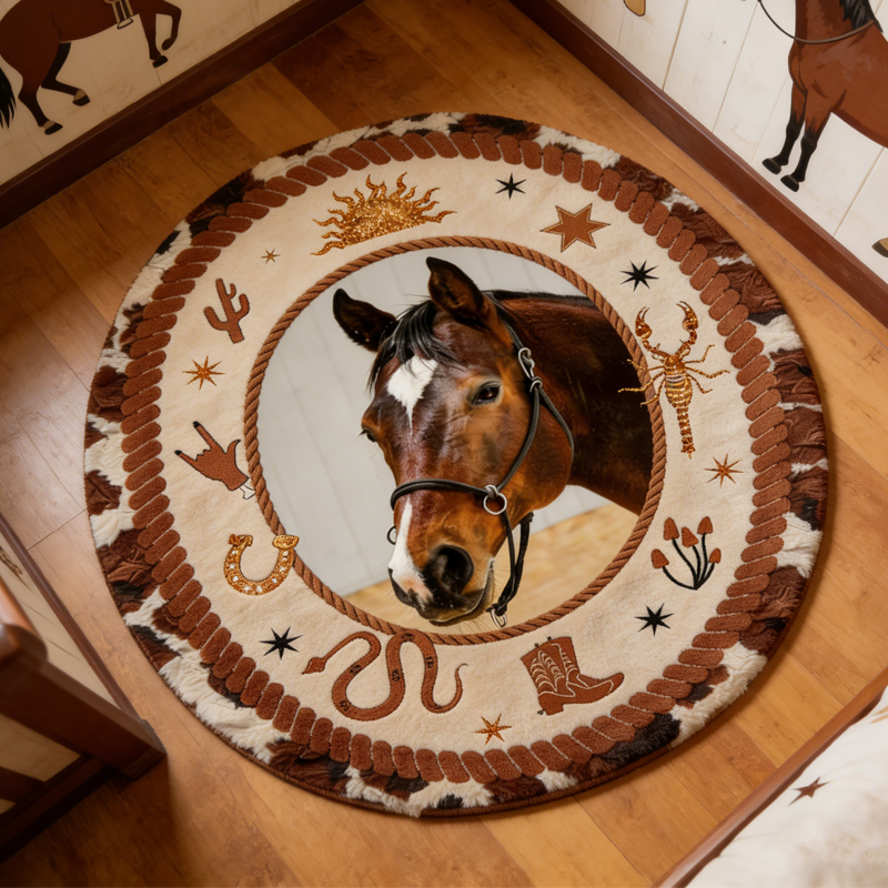 Personalized Retro Horse Doormat Gift for Equestrian Riding Lovers Hourse Lover Gifts Birthday Gift for Kids