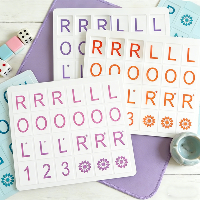 Mahjong Solo Practice Board American Mahjong Training Aid 3D Printed Board Single Player Training Customizable Colors Colors Training Aid