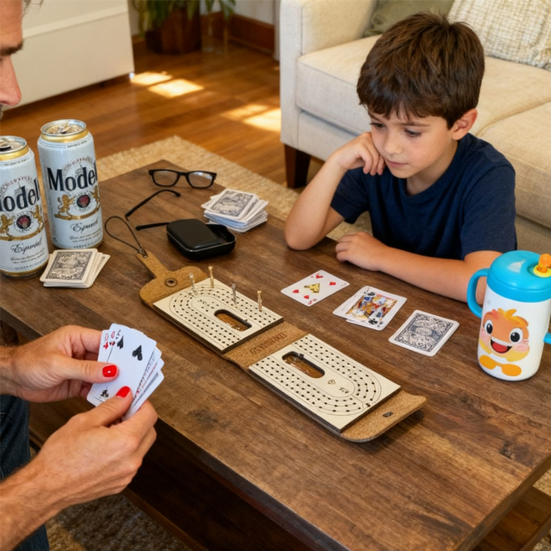Personalized Portable Engraved Name Cribbage Board Custom Name Camping Outdoor Activities Birthday Gift for Cribbage Lovers
