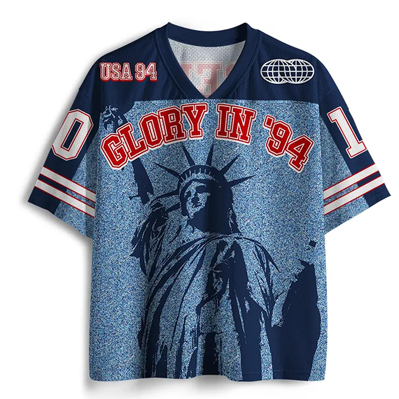 Personalized Glory In '94 Mesh Football Jersey Custom Number Statue for Patriots and Sports Fans