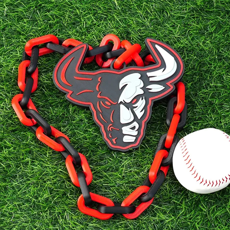 Personalized 3D Printed Sporty Team Logo Turnover Chain with Photo Birthday Game Day Gift for Team Members Sports Fans