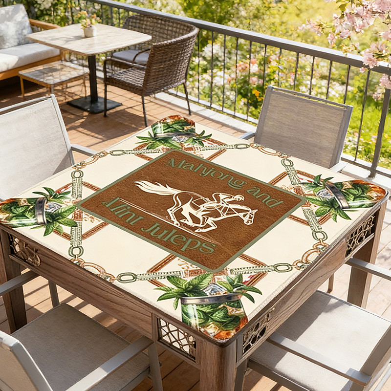 Personalized Equestrian Mahjong Table Mat Mahjong and Mint Juleps Mahjong Mat Mahjong Accessory for Mahjong Lovers