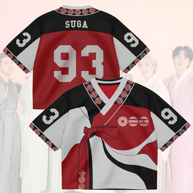Personalized K-Pop Fan Crop Jersey  Arirang Tour Hanbok Style Mixed Jersey for Fans
