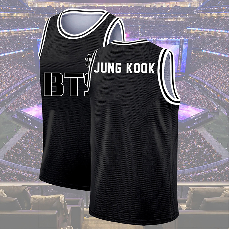 Custom BTS Basketball Jersey for Teen Girl Women Men, Personalized Kpop Tank Top Jersey, World Tour 2026 Concert Jersey Shirt for Fans Gift