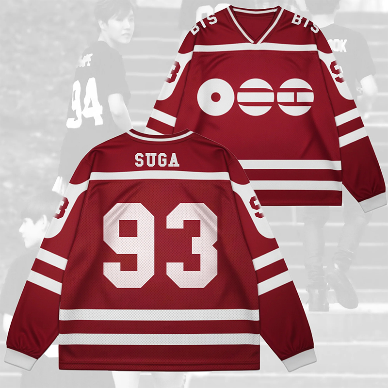 Personalized BTS New Album Mesh Splicing Long  Sleeved K-Pop Concert Jersey Gift For Army