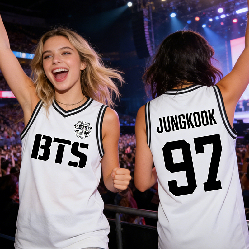 Personalized K-Pop Basketball Jersey Concert Basketball Tank Top World Jersey Tour For Army