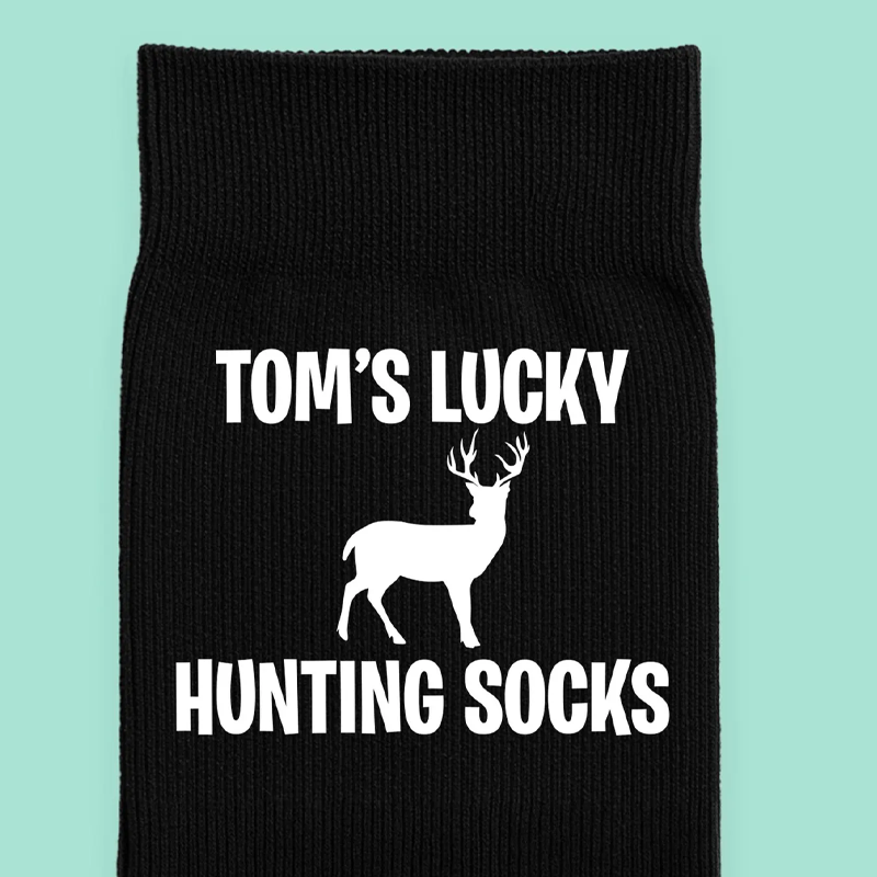 Personalized Lucky Hunter Socks Husband Gift for Outdoor & Hunting Lovers